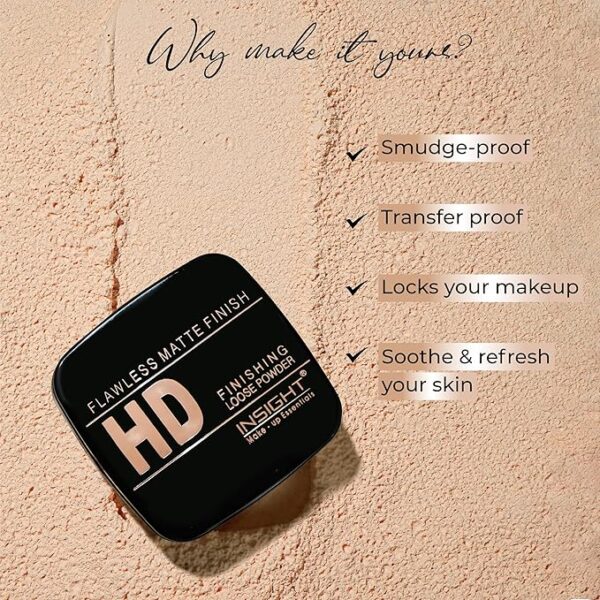 Insight Pressed Powder Translucent Face Powder | HD Finishing Loose Powder| Matte finish | Setting Loose Powder for Long-lasting Makeup | Toxic-Free & Vegan | 11-Light - Image 5