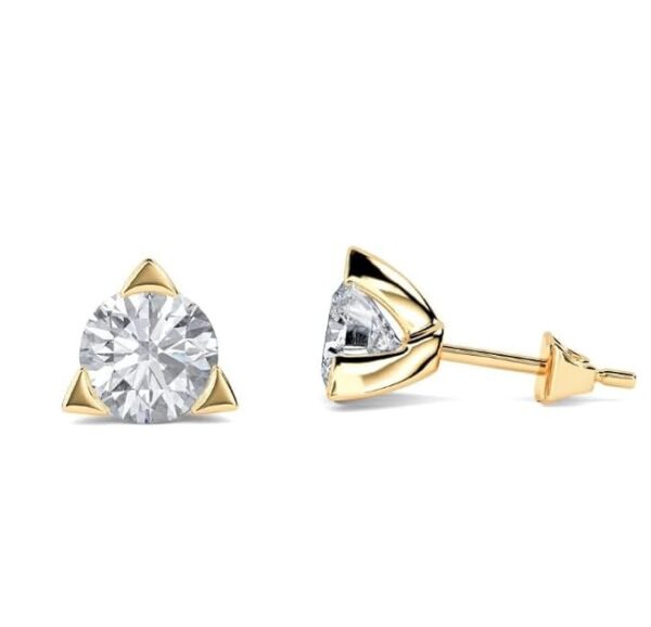 Attractive Moissanite Diamond Earring VVS1 Clarity Loose Moissanite Stone Certified Pure Gold Ear Studs For Women American Diamond Earrings Genuine Heera Ratan Kaan Ki Bali For Girl - Image 4