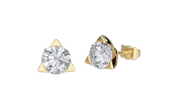 Attractive Moissanite Diamond Earring VVS1 Clarity Loose Moissanite Stone Certified Pure Gold Ear Studs For Women American Diamond Earrings Genuine Heera Ratan Kaan Ki Bali For Girl