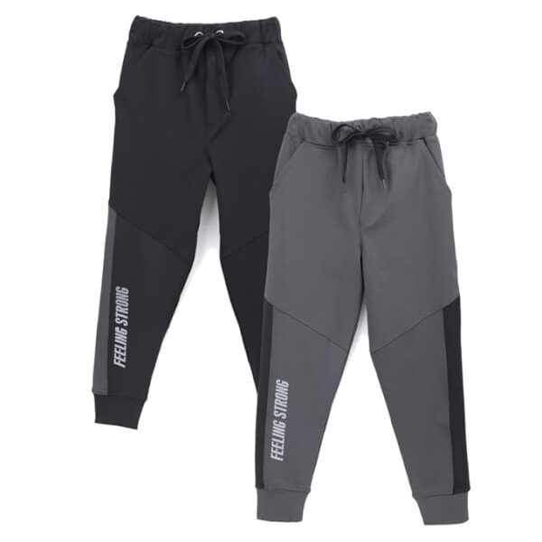 chopper club Boys (5-15 Yrs) Joggers in Polyester, Dries Off Quickly, Slim Fit Pack of 2