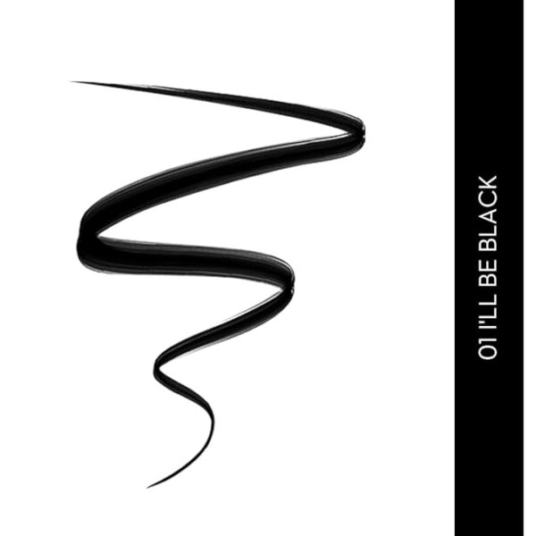 SUGAR Cosmetics Wingman Waterproof Matte Finish Microliner | Liquid Eyeliner | Flexi-Tip Applicator | Pen Eyeliner | Lasts Upto 12 Hrs | Smudgeproof & Transferproof | 1.6ml - 01 I'Ll Be Black - Image 5