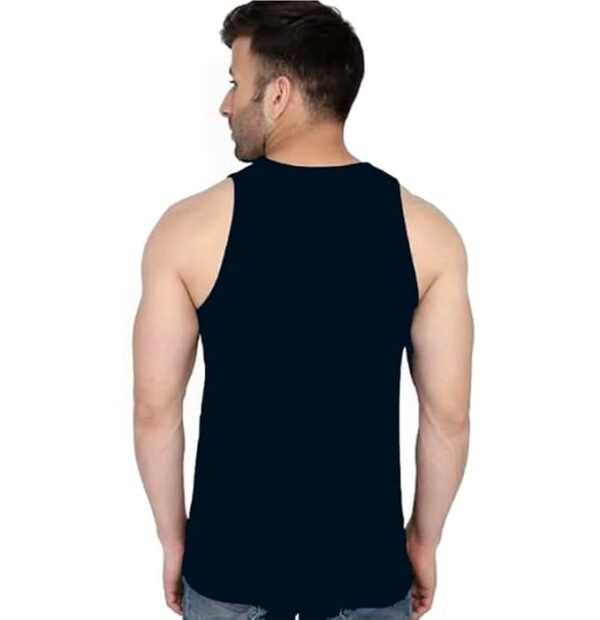 Tora Mens Cotton Blend Round Neck Printed Gym Vest & Shorts Combo | Mens Comfortable Sleeveless Gym Vest & Sports Shorts Set | Man's Active Wear Top & Bottom Set - Image 5