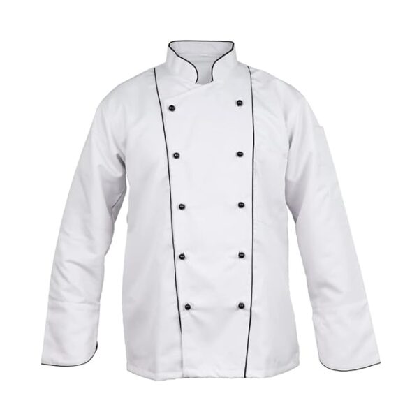 BAKERS PARDISE Unisex Chef Jacket Chef Coat Restaurant Kitchen Chef Uniform double Breasted Full Sleeves French Cuff Polycotton - Image 5
