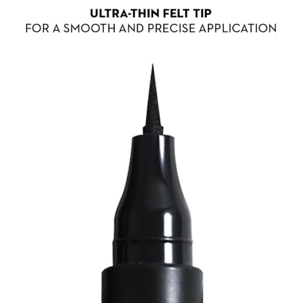 SUGAR Cosmetics Wingman Waterproof Matte Finish Microliner | Liquid Eyeliner | Flexi-Tip Applicator | Pen Eyeliner | Lasts Upto 12 Hrs | Smudgeproof & Transferproof | 1.6ml - 01 I'Ll Be Black - Image 4