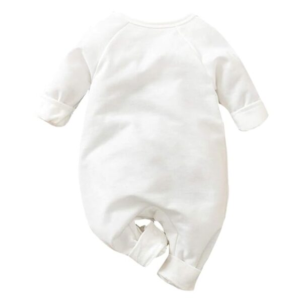 Hopscotch Boys and Girls Cotton Graphic Print Bodysuit In White Color - Image 2