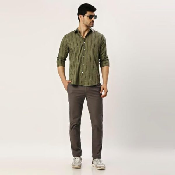 MARK & ALBERT Men's Cotton Slim Fit Shirt - Image 2