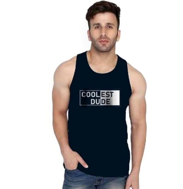 Tora Mens Cotton Blend Round Neck Printed Gym Vest & Shorts Combo | Mens Comfortable Sleeveless Gym Vest & Sports Shorts Set | Man's Active Wear Top & Bottom Set - Image 7