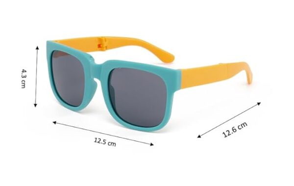 DC DECORIO Foldable Kids Sunglass with Round Case and New Pocket Sunglass for Kids (Pack of 1) - Image 2