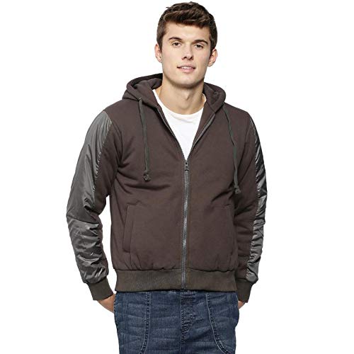 Campus Sutra Men Cotton Blend Full Sleeve Solid Standard Length Jacket