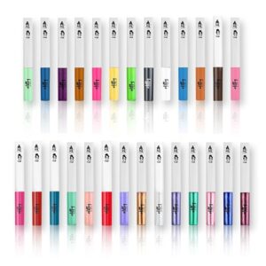 Elitty VIP Pop Colour Waterproof Liquid Eyeliner Combo | Pack of 27 shades (20 Matte & 7 Metallic Shades) | Long Lasting | 4 ML Each