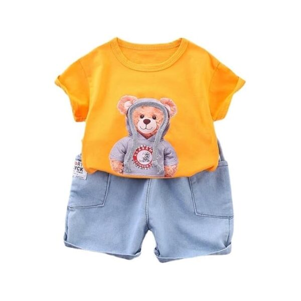 Googo Gaaga Boy's Cotton T-Shirt With Shorts - Image 2