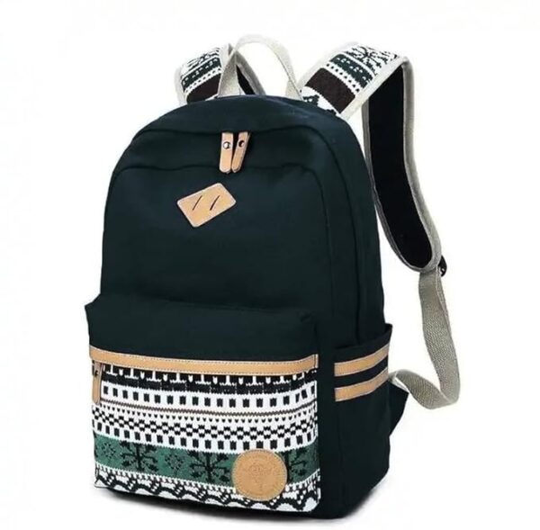 Women's Stylish I Print Backpack Shoulder Bag For Girls, Water Resistant Anti-theft Backpack, Women's College Girls Backpack (Black) - Image 6