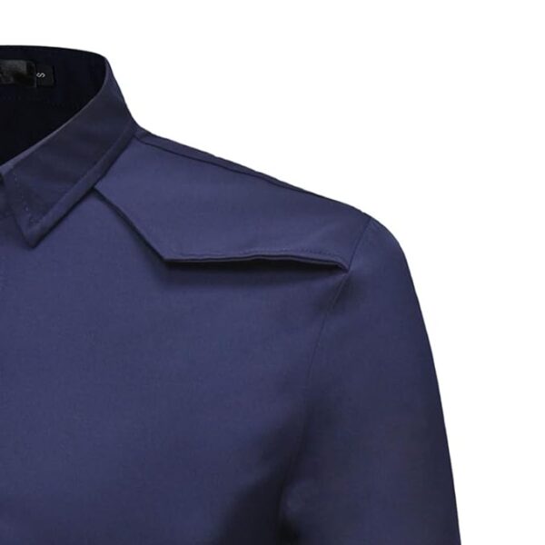 ZAFONI Men Shirts, Mens Prom Dress Shirts Slim Fit Long Sleeve Shirt Men Formal Work Casual Shirt Male - Image 5