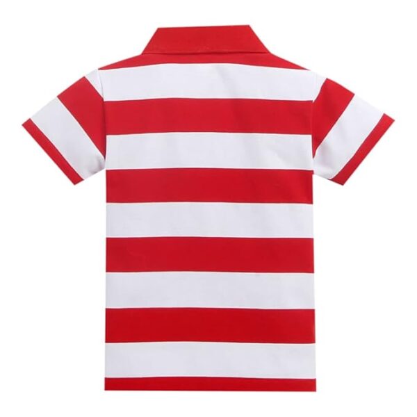 Hopscotch Boys Regular Fit Stripe Print Polo T-Shirt - Image 2