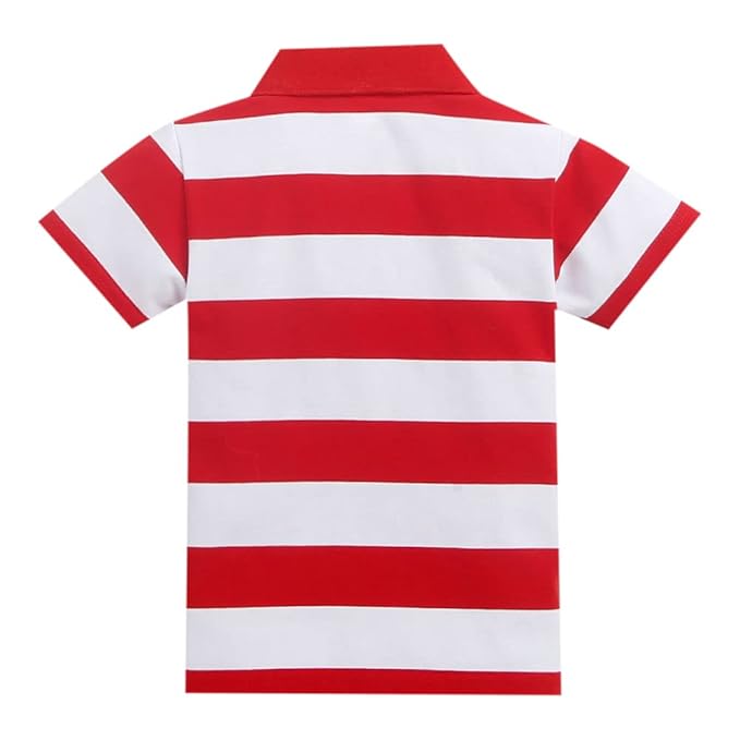Hopscotch Boys Regular Fit Stripe Print Polo T-Shirt - Image 2