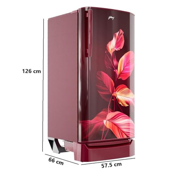 Godrej 180 L 2 Star Direct Cool Turbo Cooling Technology With Upto 24 Days farm Freshness Single Door Refrigerator (RD ERIOPLS 205B THF SE WN, Sea Wine) - Image 2