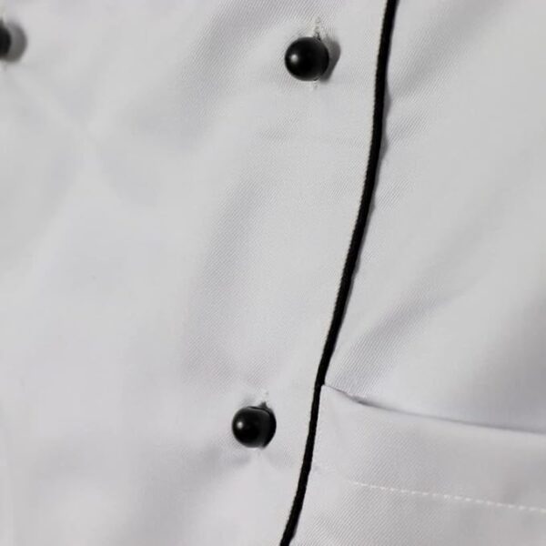 BAKERS PARDISE Unisex Chef Jacket Chef Coat Restaurant Kitchen Chef Uniform double Breasted Full Sleeves French Cuff Polycotton - Image 2