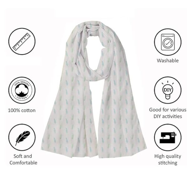 linenaffairs Scarf 100% Pure Cotton Set of 5- Stoles | scarves | scarf | stole for Summer, Sun Protection Cotton Face Scarf for girls and women - Image 5