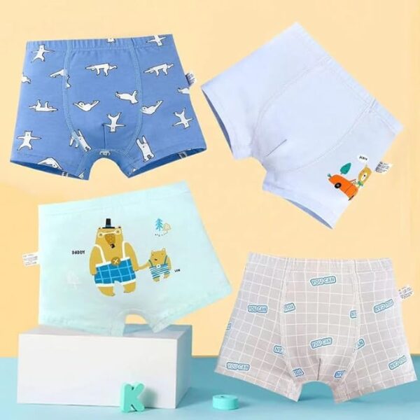 Boys Cotton Boxer Briefs Toddler Kids Underwear (Assorted Prints) - Image 2