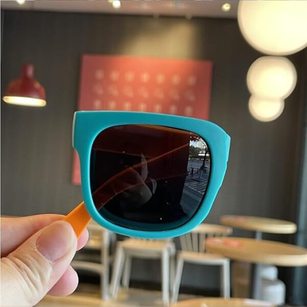 DC DECORIO Foldable Kids Sunglass with Round Case and New Pocket Sunglass for Kids (Pack of 1) - Image 3