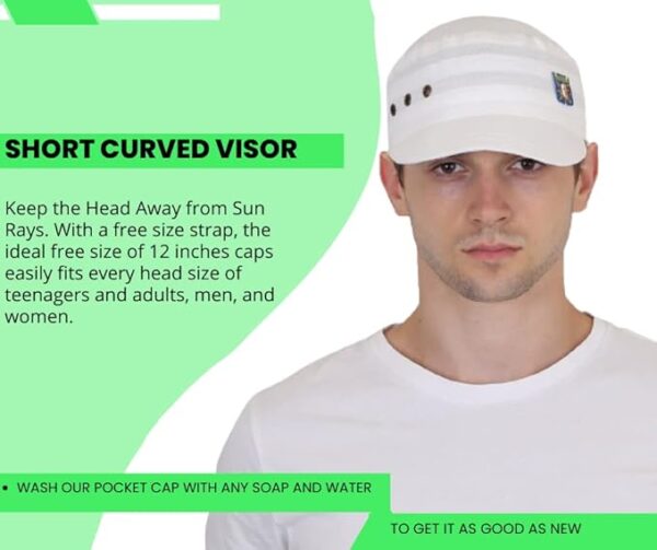 NEON ROCK Premium Stylish Comfortable and Light Weight Caps for All Sports and Outdoor Activities, Easy to Carry Caps with Natural Cotton Fabric - Image 3