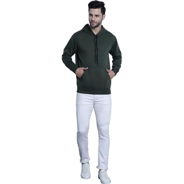 Mack Jonney Multicolor Solid Hooded Cotton Fleece Sweatshirt for Men (Pack of 2)-MACK50949 - Image 4