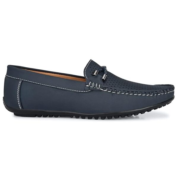 AZZARO BLACK Men's Synthetic Leather Slip-On Loafers - Image 6