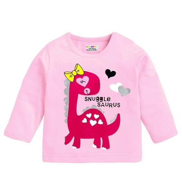 Kuchipoo Girls Full Sleeves Regular Fit Cotton T-Shirt - Image 5