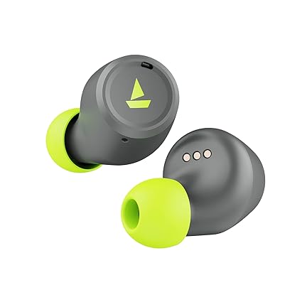 Boat Airdopes 391 Bluetooth Truly Wireless in Ear Earbuds with Qualcomm aptx & CVC, 23 Hours Playback, ASAP Charge, IWP Technology, IPX4, Bluetooth v5.0, Type-c Port and with mic (Spirit Lime)
