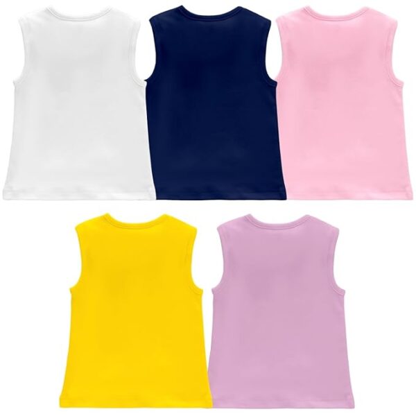 Kuchipoo Girls Sleeveless Regular Fit Cotton T-Shirt - Image 2