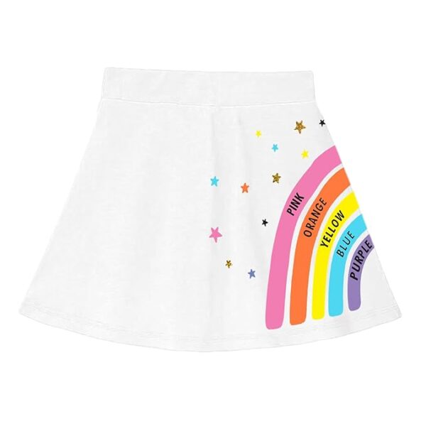 KYDA KIDS® Girls 100% Cotton Printed Skirt Attached with Inner Lycra Shorts(Pack of 1)