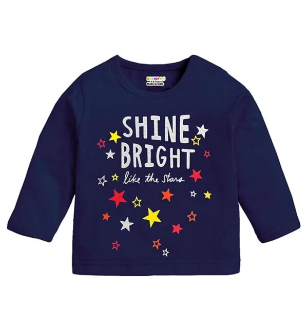 Kuchipoo Girls Full Sleeves Regular Fit Cotton T-Shirt - Image 3