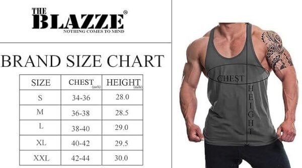 Men's Cotton Printed Sleeveless Racer Back Sports Gym Boxing Workout Activewear Bodybulding Quick Dry Fit Gym Vest Tank Top L2595 - Image 3