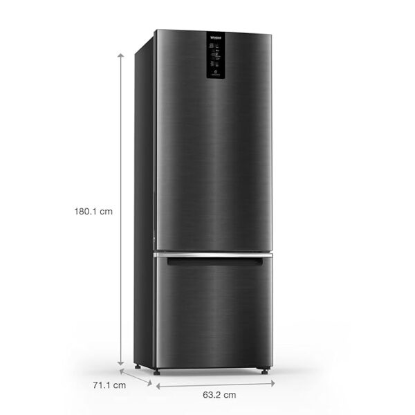 Whirlpool 312 L 3 Star IntelliFresh Convertible Inverter Frost Free Double Door Refrigerator (IFPRO BM INV CNV 370 Steel onyx-Z, 3s) - Image 3