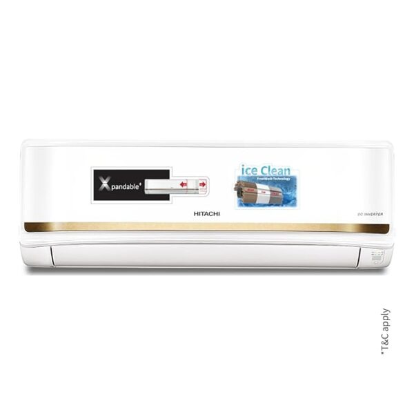 Hitachi 1.5 Ton 3 Star, 4Way Swing, Wi-Fi enabled, ice Clean, Xpandable+, Inverter Split AC (100% Copper, Dust Filter, 3500SWXL RAS.V318PCBISH, White)