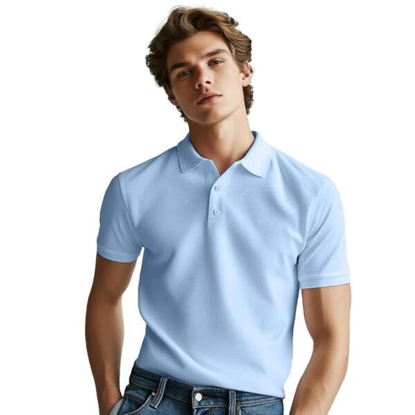 NOBERO Men's Solid Regular Fit Polo Shirt