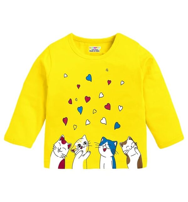 Kuchipoo Girls Full Sleeves Regular Fit Cotton T-Shirt - Image 6