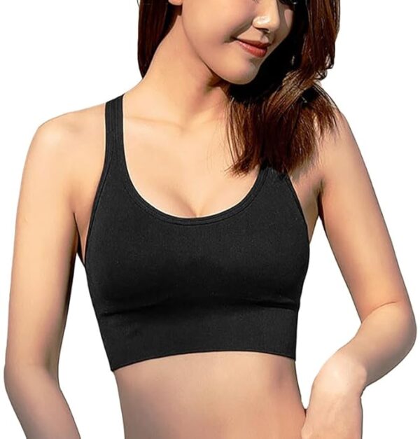 GLAMORAS Women's Nylon Spandex Padded Non Wired Racer Back Sports Bra for Gym, Cardio, Zumba and Yoga | Everyday Active Wear for Girls | Size M to 2XL - Image 2