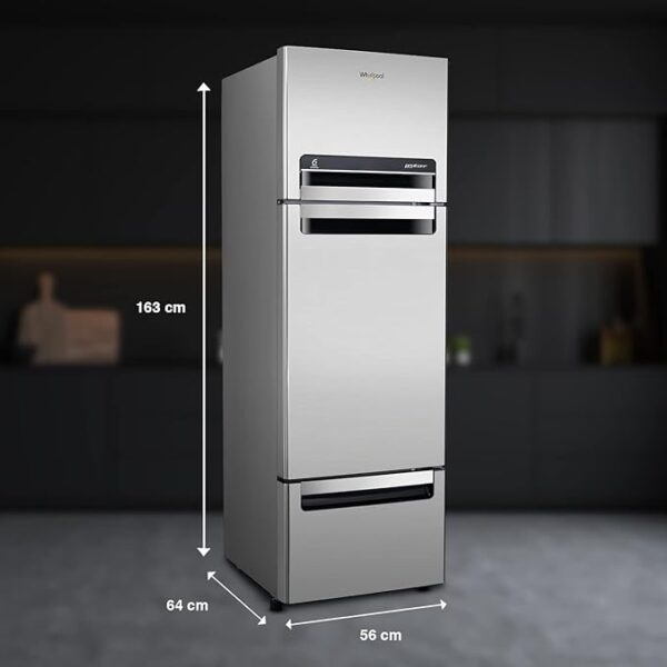 Whirlpool 240 L Frost Free Multi-Door Triple Door Refrigerator (Grey) - Image 4
