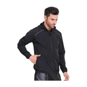 RAXEDO Rain Coat for Men Waterproof, Sunscreen Jacket for Men, Windcheater for Men, Jacket for Men Summer Wear, Sun Proction Jacket For Men, Reflective UV Protection Jacket