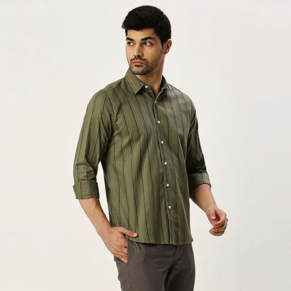 MARK & ALBERT Men's Cotton Slim Fit Shirt - Image 5