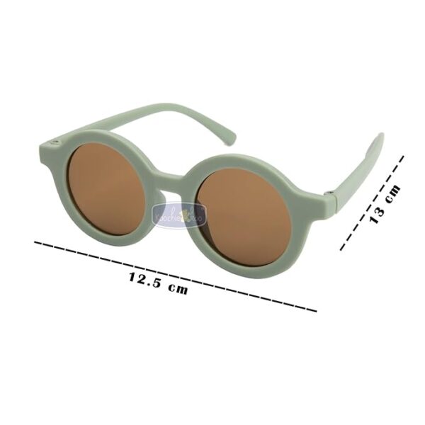 Plastic Classic UV Protected Round Shaped Stylish Plastic Sunglass Mirror Sunlight Goggles Eyewear, Sunglasses Baby Boys & Girls, 2-6 Years (Set of 1) - Image 2