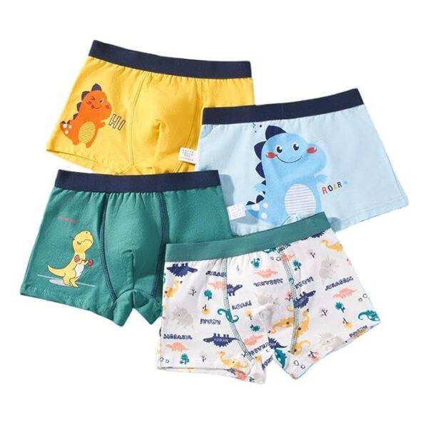 Boys Cotton Boxer Briefs Toddler Kids Underwear (Assorted Prints)