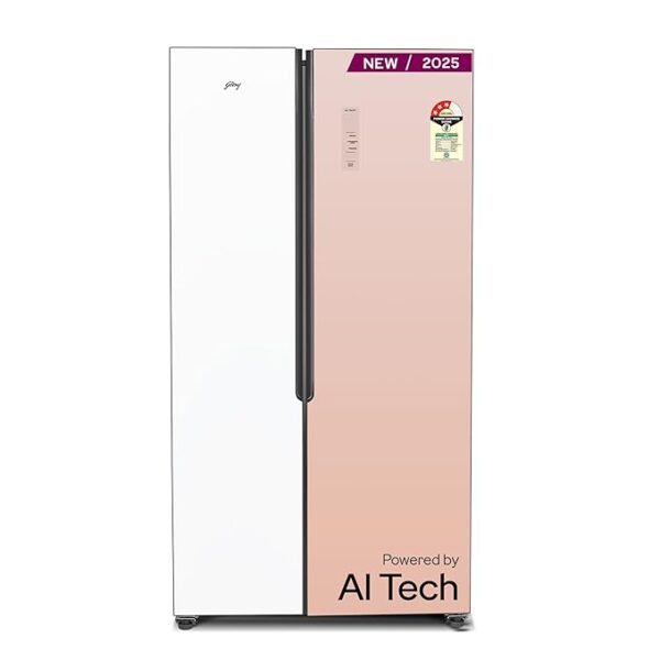 Godrej 600 L Frost Free Smart convertible Zones with Digital Touch Panel, Frost Free Inverter Side By Side Refrigerator(2025 Model, RS EONVELVET 646C RIT OP RS, Opera Rose)