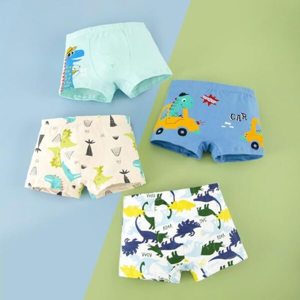 Boys Cotton Boxer Briefs Toddler Kids Underwear (Assorted Prints) - Image 4