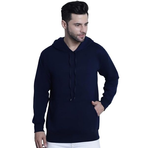 Mack Jonney Multicolor Solid Hooded Cotton Fleece Sweatshirt for Men (Pack of 2)-MACK50949 - Image 2