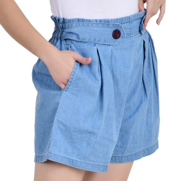 Tara Lifestyle Girls Denim Shorts, High Waist Shorts - Image 2