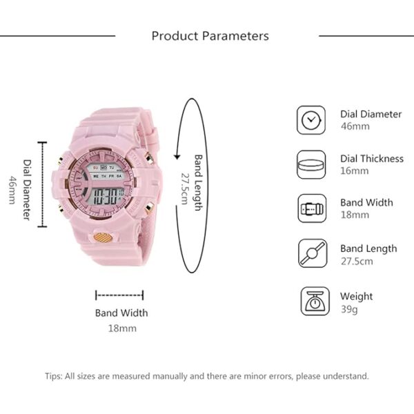 Shocknshop Digital Kids Children Multi Functional Pink Watch for Girls & Boys -325PI - Image 6