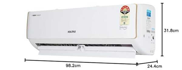 Voltas 1.5 Ton 5 Star PureAir Inverter Split AC With 4 Way Swing (Copper, 6-in-1 Adjustable Mode, Anti-dust Filter, 2023 Model, 185V Verdant Exotica, White) - Image 3