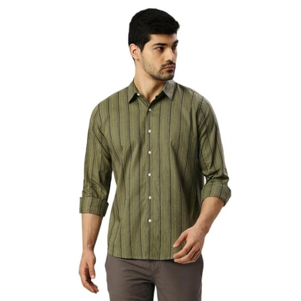 MARK & ALBERT Men's Cotton Slim Fit Shirt